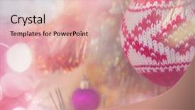  Presentation with christmas hamper gift traditional - Beautiful presentation theme featuring beautiful traditional christmas decor closeup backdrop and a  colored foreground