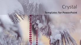  Presentation with decor - Audience pleasing slide set consisting of beautiful-traditional-christmas-decor-closeup backdrop and a light gray colored foreground