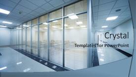  Presentation with office room - Theme having beautiful training room in a modern office background and a light blue colored foreground