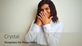  Presentation with transgender - Slide deck having beautiful-transsexual-transgender-elegant-businesswoman background and a light gray colored foreground