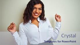  Presentation with transgender - Beautiful presentation featuring beautiful-transsexual-transgender-elegant-businesswoman backdrop and a sky blue colored foreground