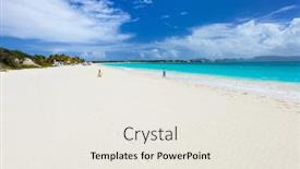  Presentation with caribbean - Beautiful theme featuring beautiful-tropical-beach-at-anguilla backdrop and a sky blue colored foreground