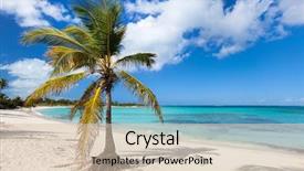  Presentation with bahamas - Audience pleasing presentation theme consisting of beautiful tropical beach at exuma bahamas backdrop and a lemonade colored foreground