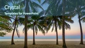  Presentation with goa beach - Presentation having beautiful tropical beach at sunset background and a ocean colored foreground