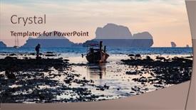  Presentation with thailand - Presentation theme consisting of beautiful-tropical-beach-in-thailand background and a lemonade colored foreground