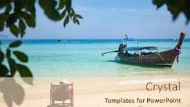  Presentation with thailand - Slide deck with beautiful-tropical-beach-in-thailand background and a lemonade colored foreground