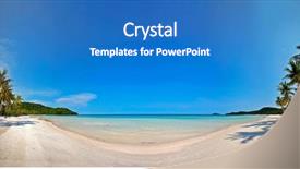  Presentation with clean water - PPT theme consisting of beautiful tropical beach with sea view clean water blue sky at phu quoc island in vietnam stitched panorama background and a teal colored foreground