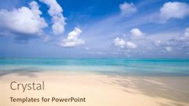  Presentation with tropical - PPT theme with beautiful tropical beach background and a lemonade colored foreground