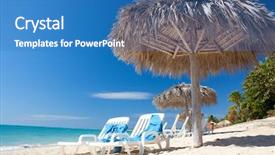  Presentation with beach sands - Cool new presentation with beautiful tropical beach backdrop and a  colored foreground