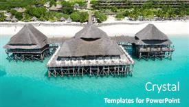  Presentation with zanzibar - Theme featuring beautiful-tropical-island-of-zanzibar background and a teal colored foreground
