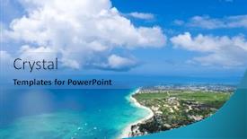  Presentation with zanzibar - Presentation with beautiful-tropical-island-of-zanzibar background and a light blue colored foreground