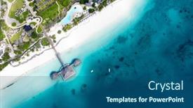  Presentation with zanzibar - Presentation theme having beautiful-tropical-island-of-zanzibar background and a ocean colored foreground