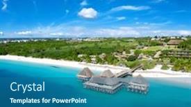  Presentation with zanzibar - Presentation theme featuring beautiful-tropical-island-of-zanzibar background and a ocean colored foreground