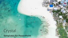  Presentation with zanzibar - PPT theme consisting of beautiful-tropical-island-of-zanzibar background and a seafoam green colored foreground