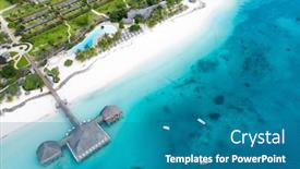  Presentation with zanzibar - PPT theme featuring beautiful-tropical-island-of-zanzibar background and a teal colored foreground