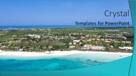  Presentation with zanzibar - Presentation design featuring beautiful-tropical-island-of-zanzibar background and a light blue colored foreground