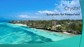  Presentation with zanzibar - Slide deck consisting of beautiful-tropical-island-of-zanzibar background and a light blue colored foreground