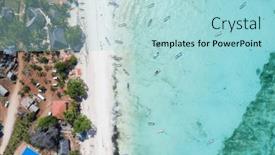  Presentation with zanzibar - PPT theme featuring beautiful-tropical-island-of-zanzibar background and a light blue colored foreground