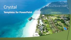  Presentation with zanzibar - Presentation design having beautiful-tropical-island-of-zanzibar background and a teal colored foreground