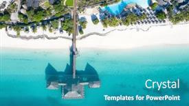  Presentation with zanzibar - PPT theme enhanced with beautiful-tropical-island-of-zanzibar background and a teal colored foreground