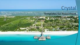  Presentation with zanzibar - Presentation theme featuring beautiful-tropical-island-of-zanzibar background and a light blue colored foreground