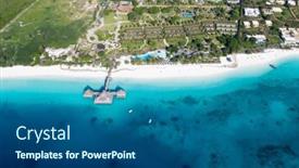  Presentation with zanzibar - Presentation consisting of beautiful-tropical-island-of-zanzibar background and a ocean colored foreground