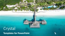  Presentation with zanzibar - Slide set with beautiful-tropical-island-of-zanzibar background and a ocean colored foreground