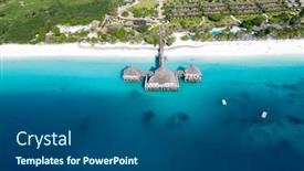  Presentation with zanzibar - Presentation theme with beautiful-tropical-island-of-zanzibar background and a ocean colored foreground