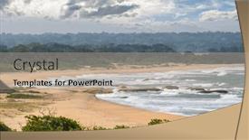  Presentation with beautiful landscapes - Slide deck having beautiful-tropical-landscapes-in-sri background and a mint green colored foreground