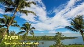  Presentation with beautiful landscapes - Slide deck enhanced with beautiful tropical landscapes on maui background and a tawny brown colored foreground