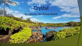 Presentation with maui - Slides featuring beautiful tropical landscapes on maui background and a teal colored foreground