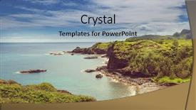  Presentation with maui - Presentation design consisting of beautiful tropical landscapes on maui background and a teal colored foreground