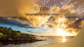  Presentation with maui - Amazing PPT layouts having beautiful-tropical-landscapes-on-maui backdrop and a gold colored foreground