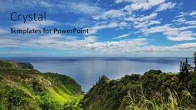  Presentation with maui - Slide deck featuring beautiful-tropical-landscapes-on-maui background and a teal colored foreground