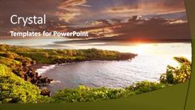  Presentation with maui - Theme with beautiful-tropical-landscapes-on-maui background and a tawny brown colored foreground