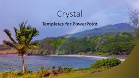  Presentation with beautiful landscapes - Presentation design enhanced with beautiful-tropical-landscapes-on-maui background and a light blue colored foreground