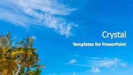 Presentation with maldives - Audience pleasing presentation theme consisting of beautiful tropical maldives island white sandy beach and sea with palms tree backdrop and a teal colored foreground