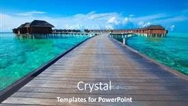  Presentation with maldives - Slides enhanced with beautiful tropical maldives island with beach background and a gray colored foreground