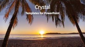  Presentation with costa rica - Beautiful presentation theme featuring beautiful tropical pacific ocean coast backdrop and a  colored foreground