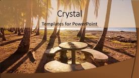  Presentation with costa rica - Colorful PPT theme enhanced with beautiful tropical pacific ocean coast backdrop and a  colored foreground