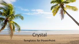  Presentation with costa rica - Slides with beautiful tropical pacific ocean coast background and a  colored foreground