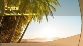  Presentation with costa rica - Beautiful presentation featuring beautiful tropical pacific ocean coast backdrop and a tawny brown colored foreground