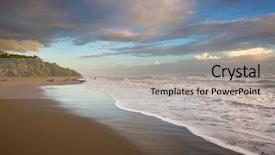  Presentation with costa rica - Audience pleasing slides consisting of beautiful tropical pacific ocean coast backdrop and a light gray colored foreground