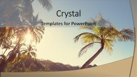  Presentation with costa rica - Theme featuring beautiful tropical pacific ocean coast background and a  colored foreground