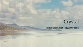  Presentation with costa rica - Slide deck enhanced with beautiful tropical pacific ocean coast background and a  colored foreground