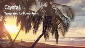  Presentation with costa rica - PPT theme enhanced with beautiful tropical pacific ocean coast background and a  colored foreground