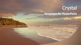  Presentation with costa rica - Amazing slides having beautiful tropical pacific ocean coast backdrop and a  colored foreground