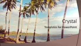  Presentation with costa rica - Beautiful PPT theme featuring beautiful tropical pacific ocean coast backdrop and a  colored foreground