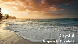  Presentation with costa rica - PPT theme having beautiful-tropical-pacific-ocean-coast background and a gray colored foreground