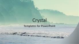  Presentation with costa rica - Theme having beautiful tropical pacific ocean coast background and a  colored foreground